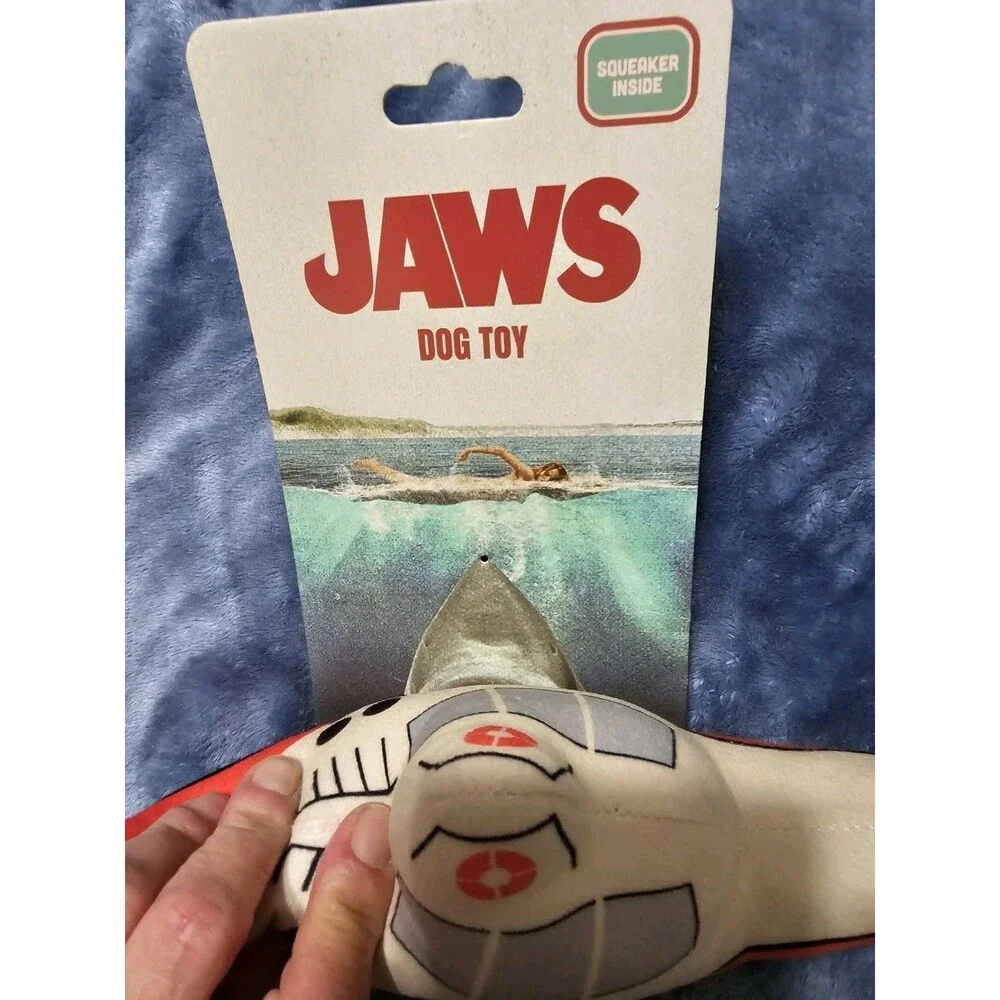 JAWS Plush Squeaky Stuffed Dog Toy Boat w/ Rope Tug Small Dog (UN304) NWT